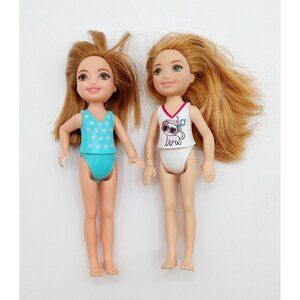 Barbie Mattel Little Sister Chelsea Lot of 2 Kelly Dolls 5.5”